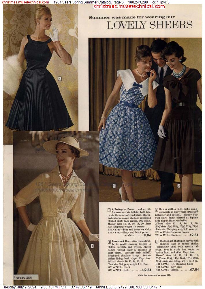 1961 Sears Spring Summer Catalog, Page 6