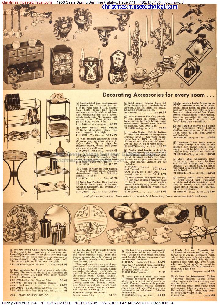 1956 Sears Spring Summer Catalog, Page 771