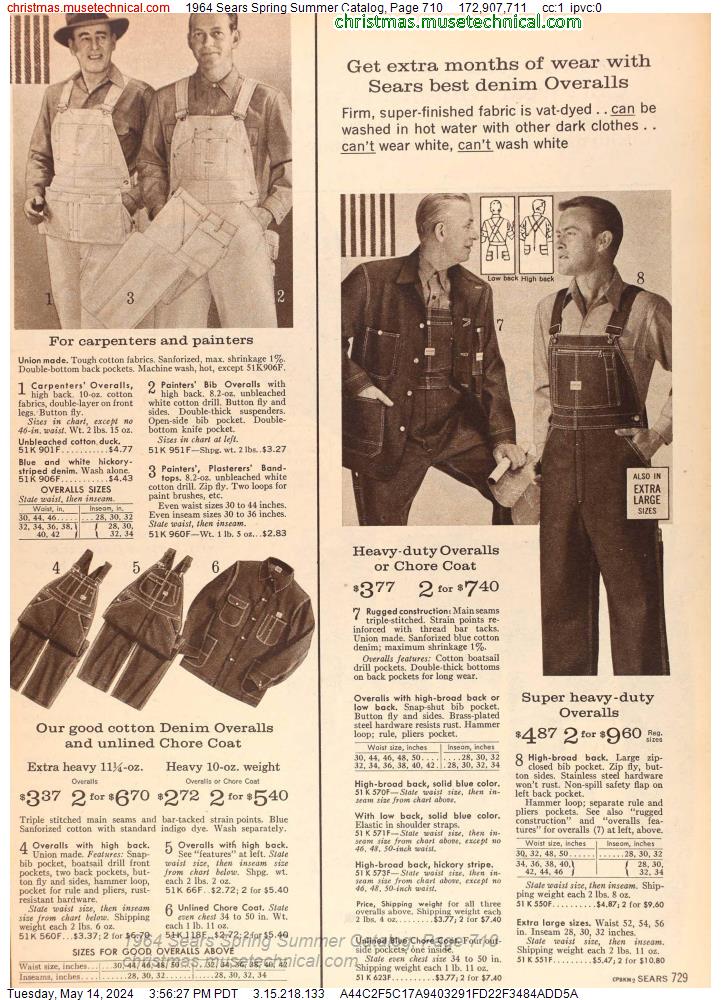 1964 Sears Spring Summer Catalog, Page 710