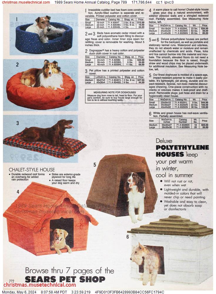 1989 Sears Home Annual Catalog, Page 789