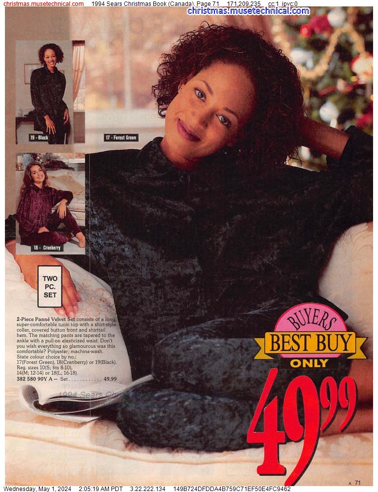 1994 Sears Christmas Book (Canada), Page 71