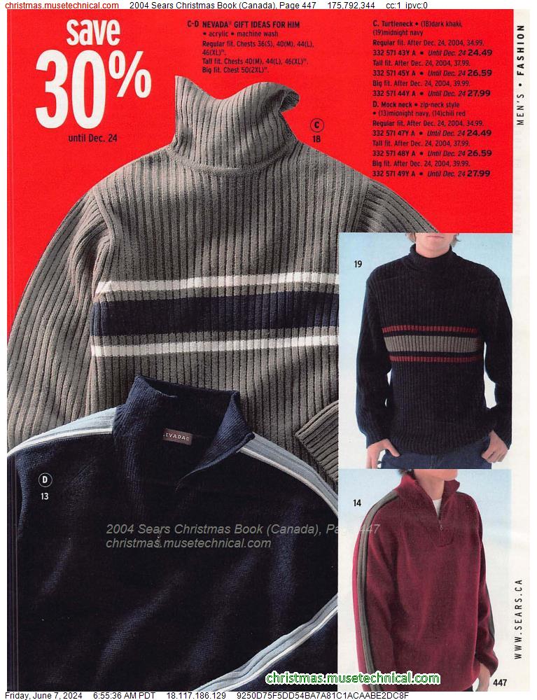 2004 Sears Christmas Book (Canada), Page 447