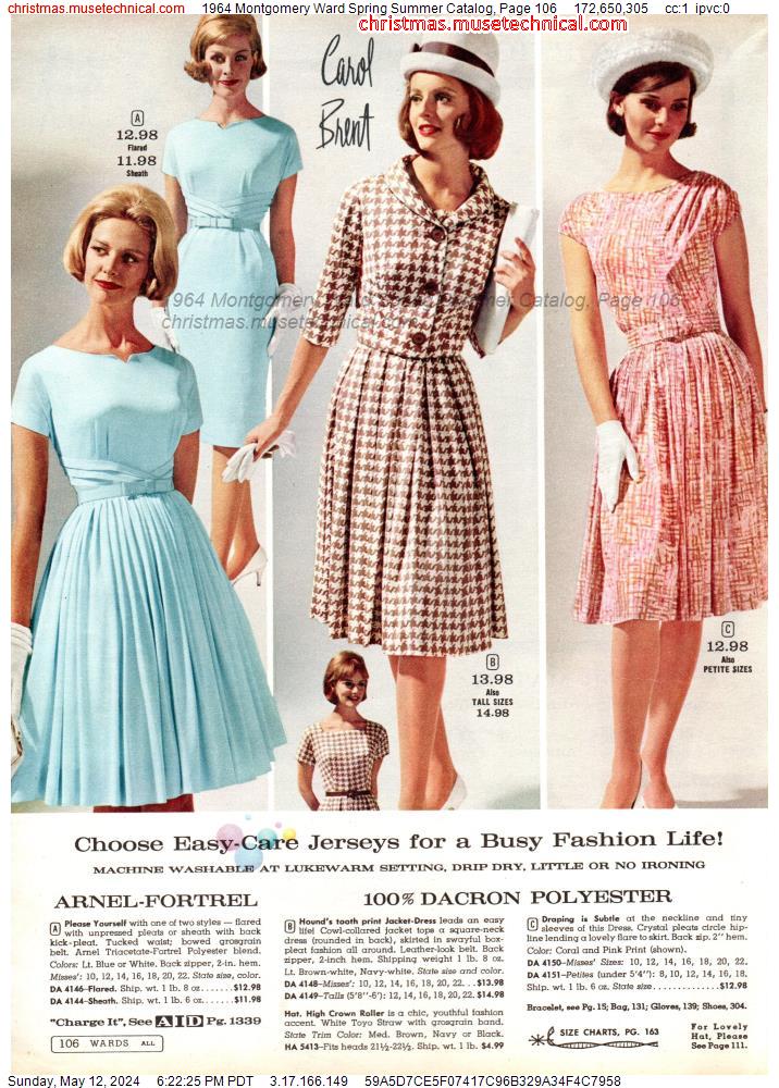 1964 Montgomery Ward Spring Summer Catalog, Page 106