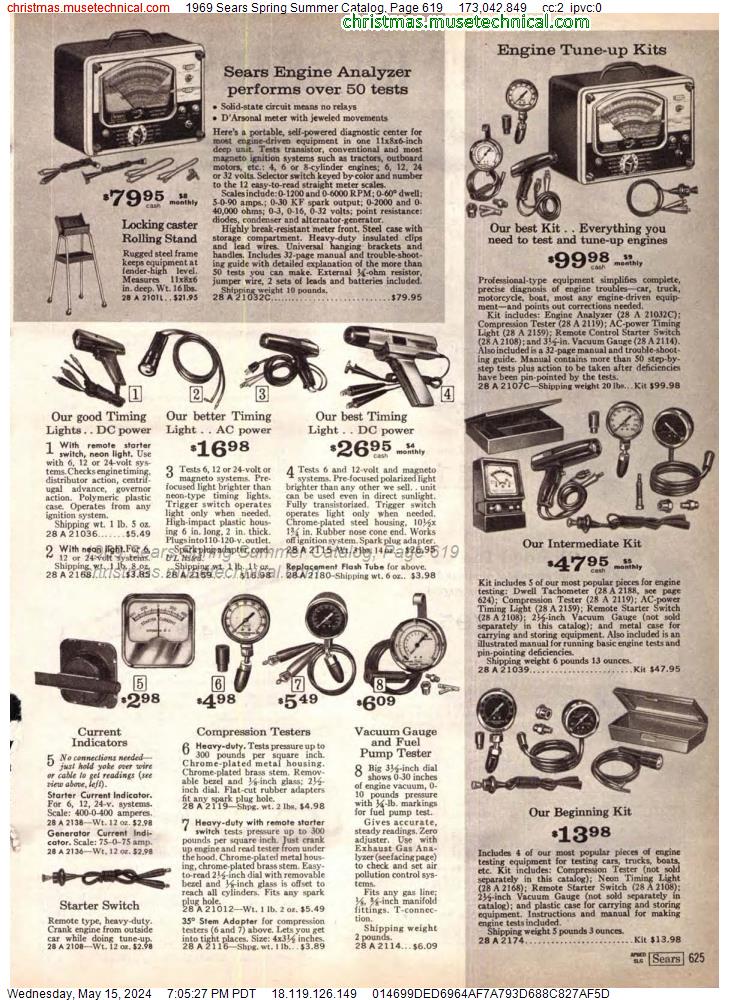 1969 Sears Spring Summer Catalog, Page 619
