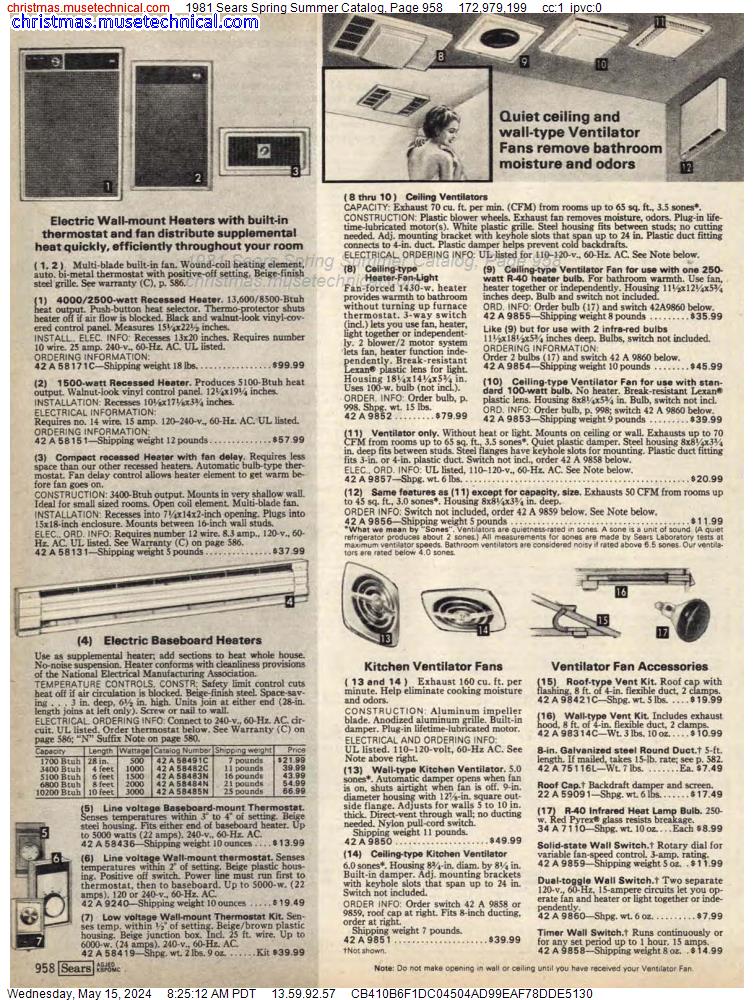 1981 Sears Spring Summer Catalog, Page 958