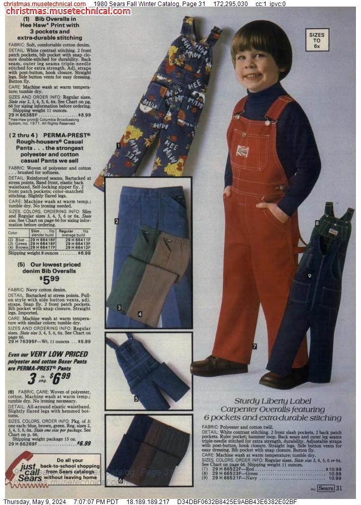 1980 Sears Fall Winter Catalog, Page 31