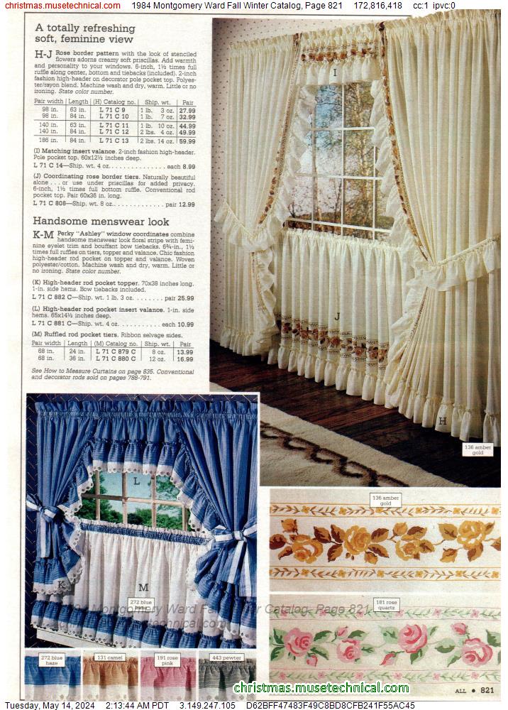 1984 Montgomery Ward Fall Winter Catalog, Page 821