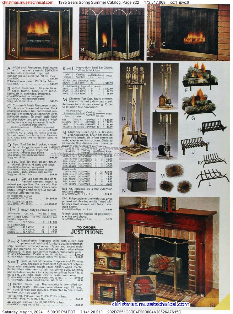 1985 Sears Spring Summer Catalog, Page 822