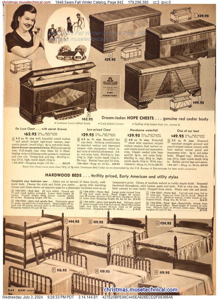 1948 Sears Fall Winter Catalog, Page 842