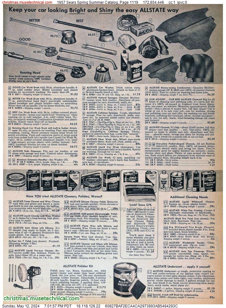 1957 Sears Spring Summer Catalog, Page 1119