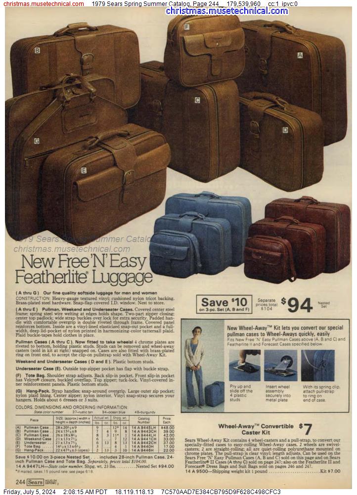 1979 Sears Spring Summer Catalog, Page 244