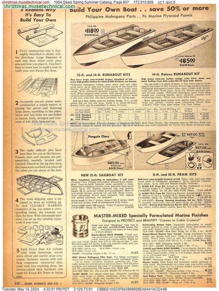 1954 Sears Spring Summer Catalog, Page 907