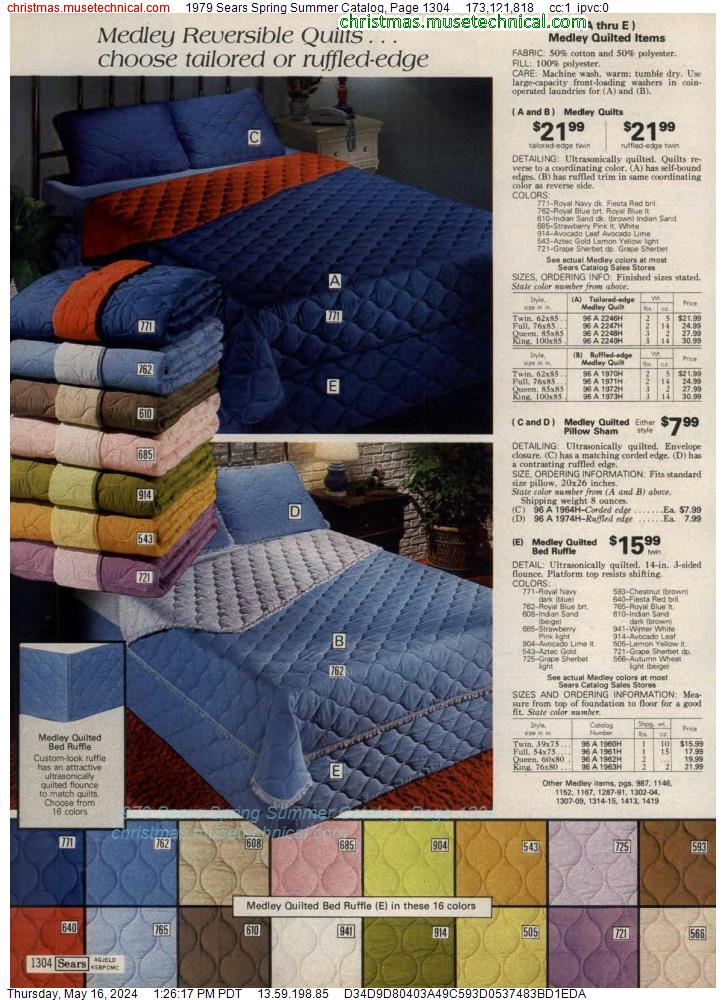 1979 Sears Spring Summer Catalog, Page 1304
