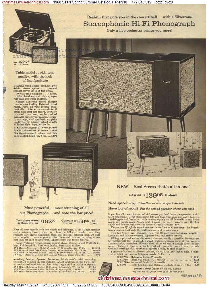 1960 Sears Spring Summer Catalog, Page 910