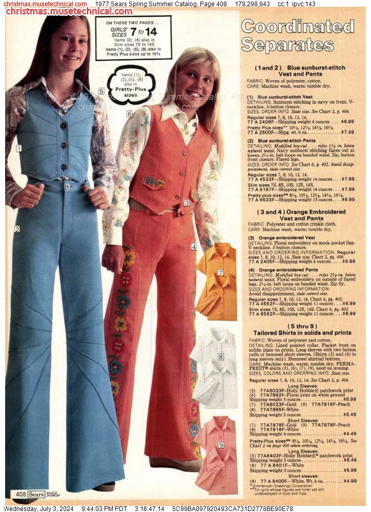 1977 Sears Spring Summer Catalog, Page 408
