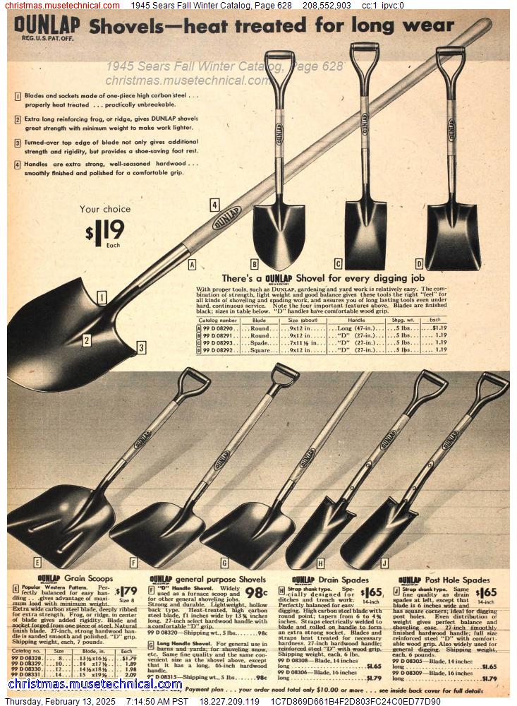 1945 Sears Fall Winter Catalog, Page 628