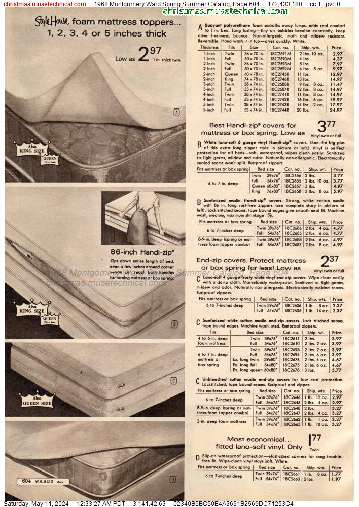1968 Montgomery Ward Spring Summer Catalog, Page 604