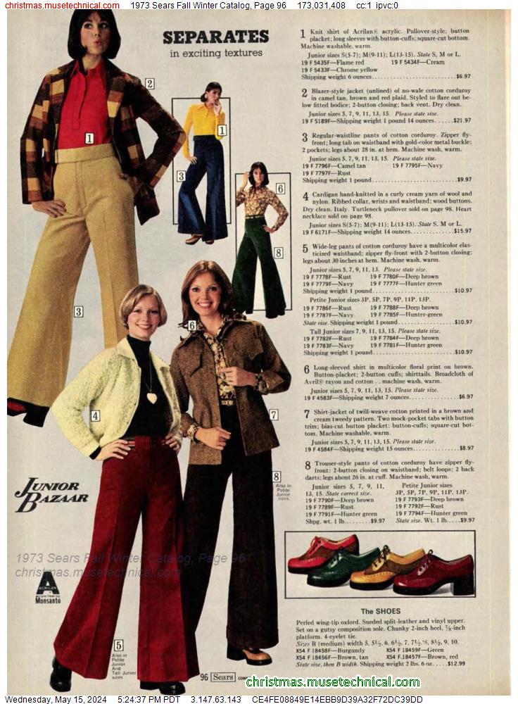 1973 Sears Fall Winter Catalog, Page 96