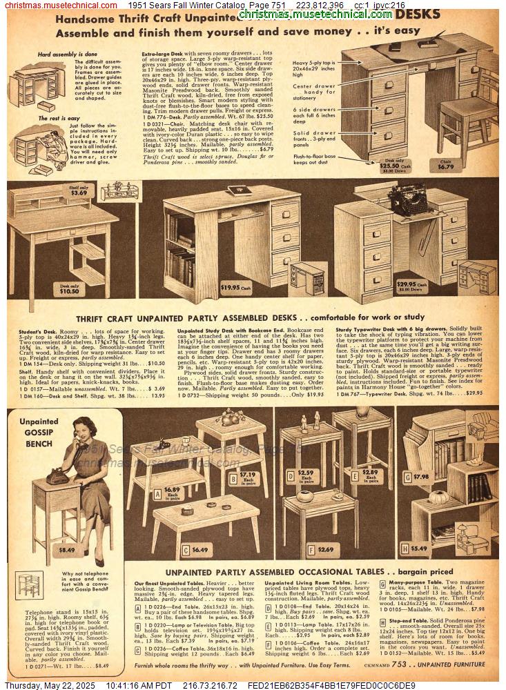 1951 Sears Fall Winter Catalog, Page 751