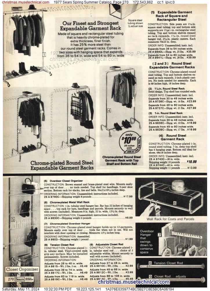 1977 Sears Spring Summer Catalog, Page 270