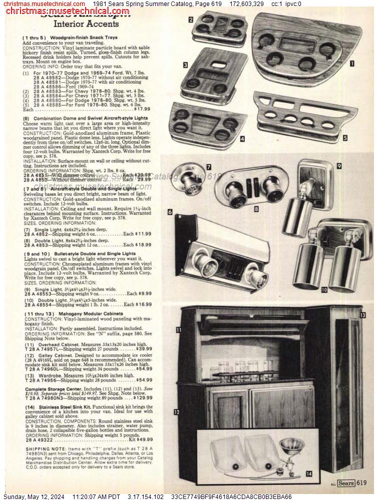 1981 Sears Spring Summer Catalog, Page 619