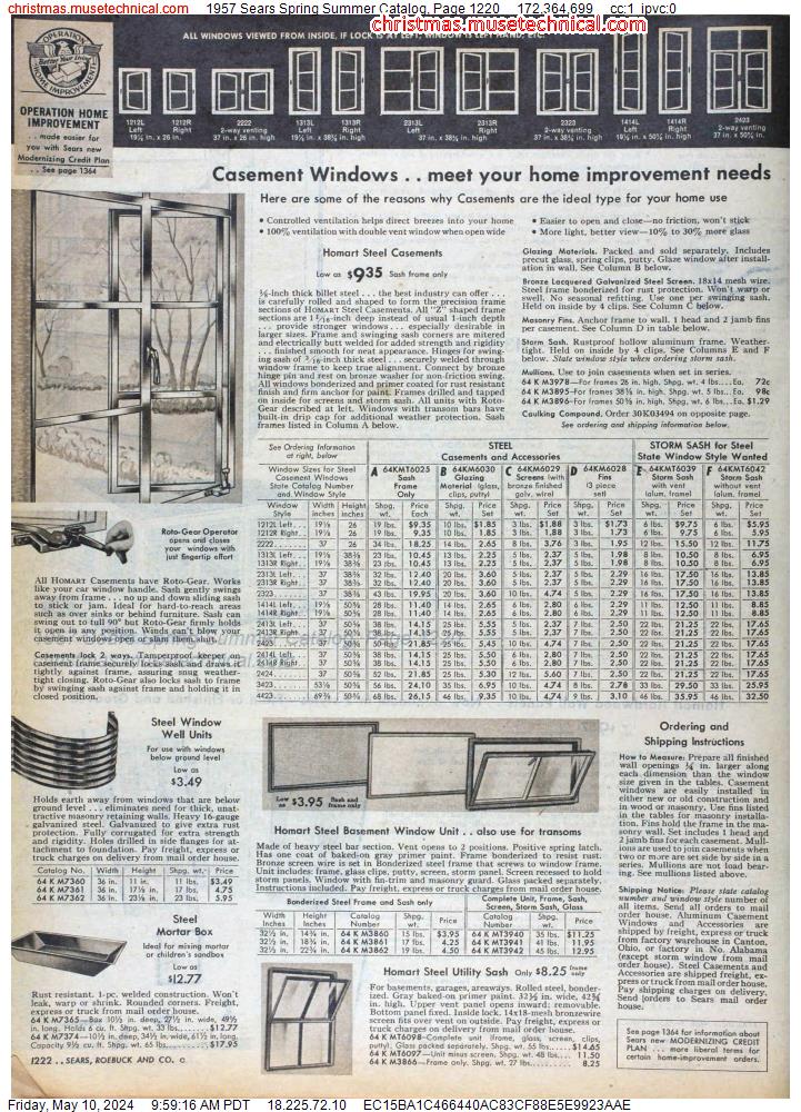 1957 Sears Spring Summer Catalog, Page 1220