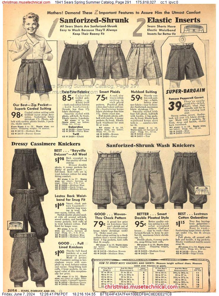 1941 Sears Spring Summer Catalog, Page 291