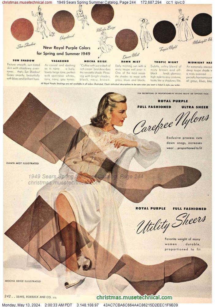 1949 Sears Spring Summer Catalog, Page 244