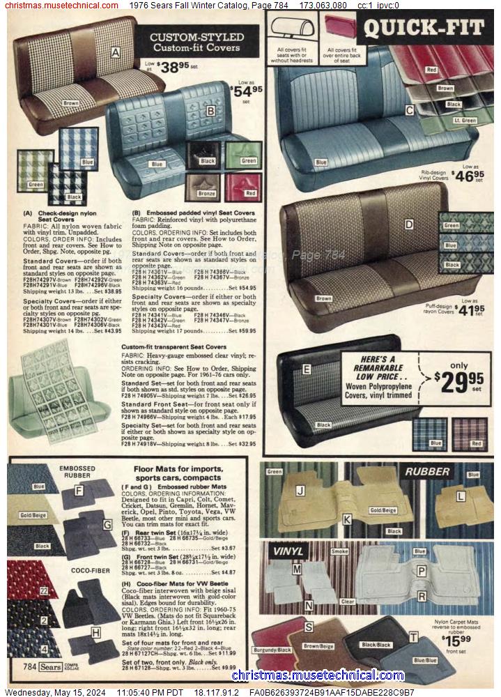 1976 Sears Fall Winter Catalog, Page 784