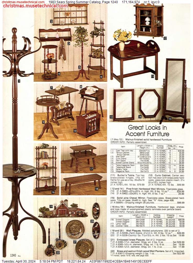 1983 Sears Spring Summer Catalog, Page 1240