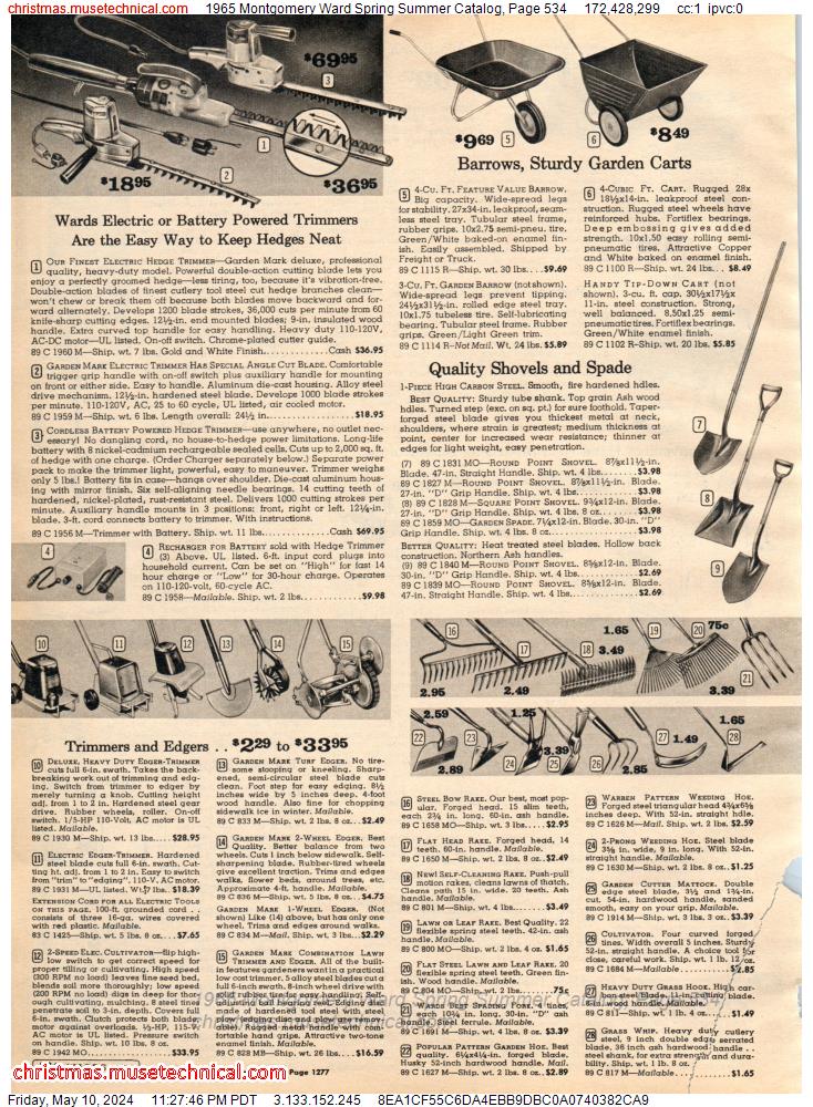 1965 Montgomery Ward Spring Summer Catalog, Page 534