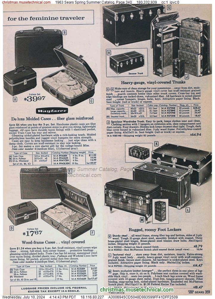 1963 Sears Spring Summer Catalog, Page 340