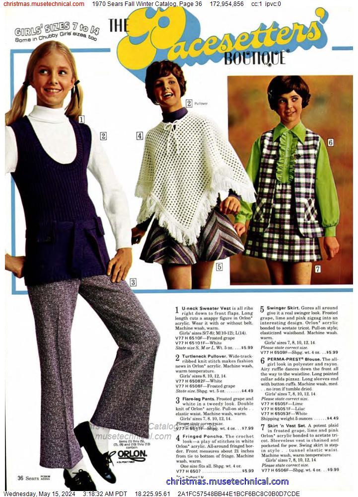1970 Sears Fall Winter Catalog, Page 36