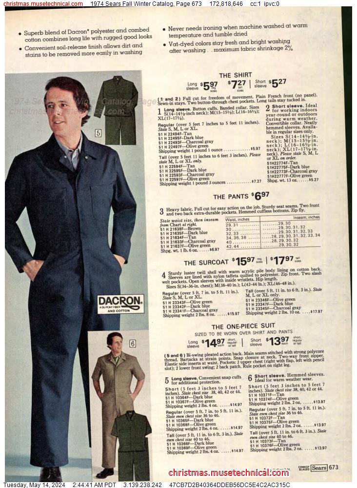 1974 Sears Fall Winter Catalog, Page 673