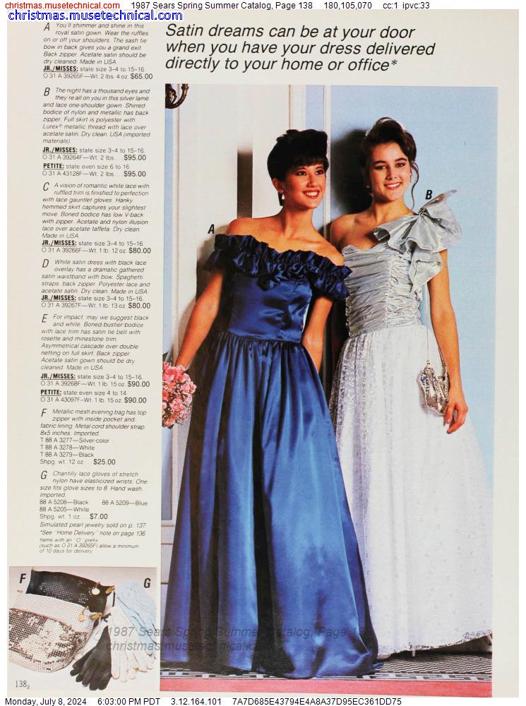 1987 Sears Spring Summer Catalog, Page 138