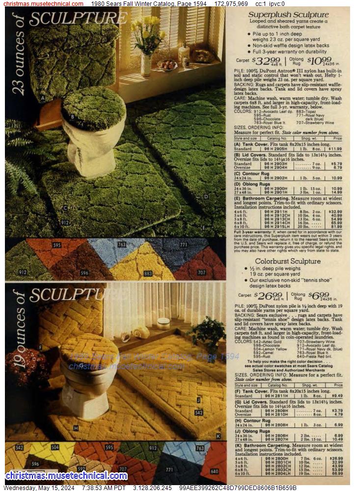 1980 Sears Fall Winter Catalog, Page 1594