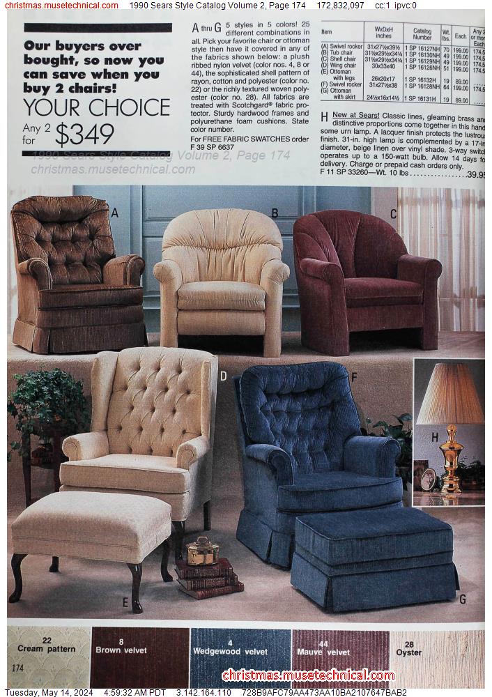 1990 Sears Style Catalog Volume 2, Page 174