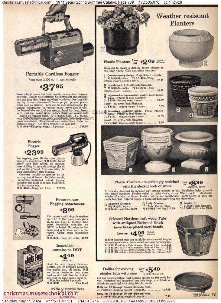 1971 Sears Spring Summer Catalog, Page 739