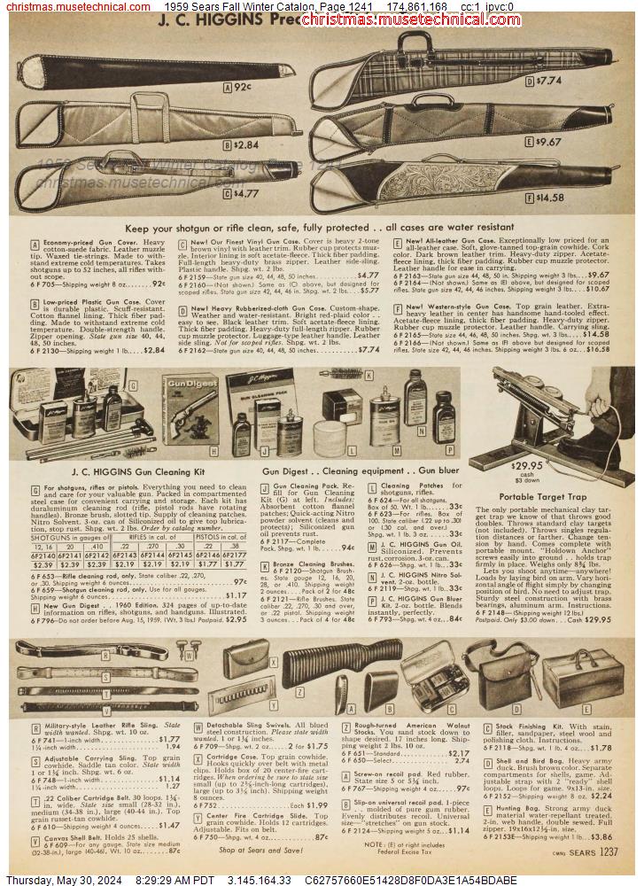 1959 Sears Fall Winter Catalog, Page 1241