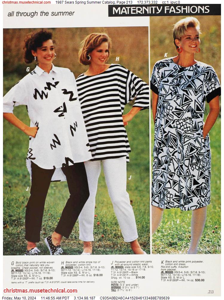 1987 Sears Spring Summer Catalog, Page 213