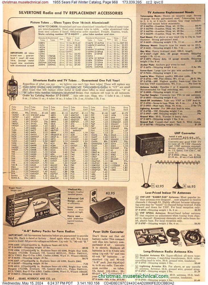 1955 Sears Fall Winter Catalog, Page 968