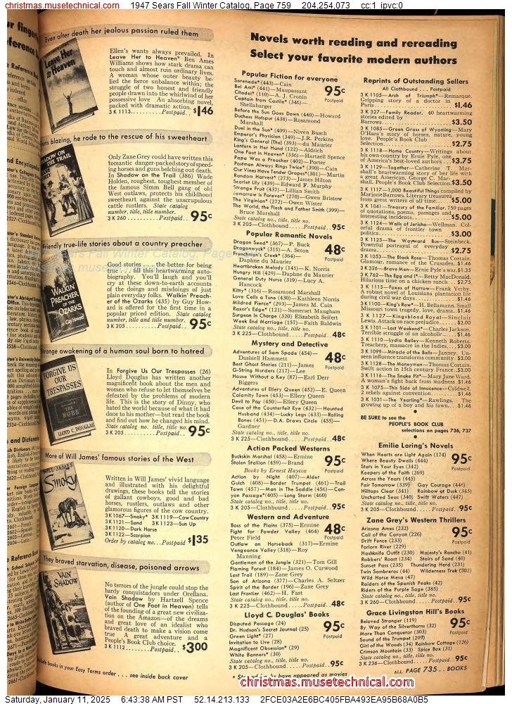 1947 Sears Fall Winter Catalog, Page 759