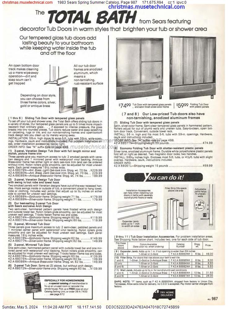 1983 Sears Spring Summer Catalog, Page 987