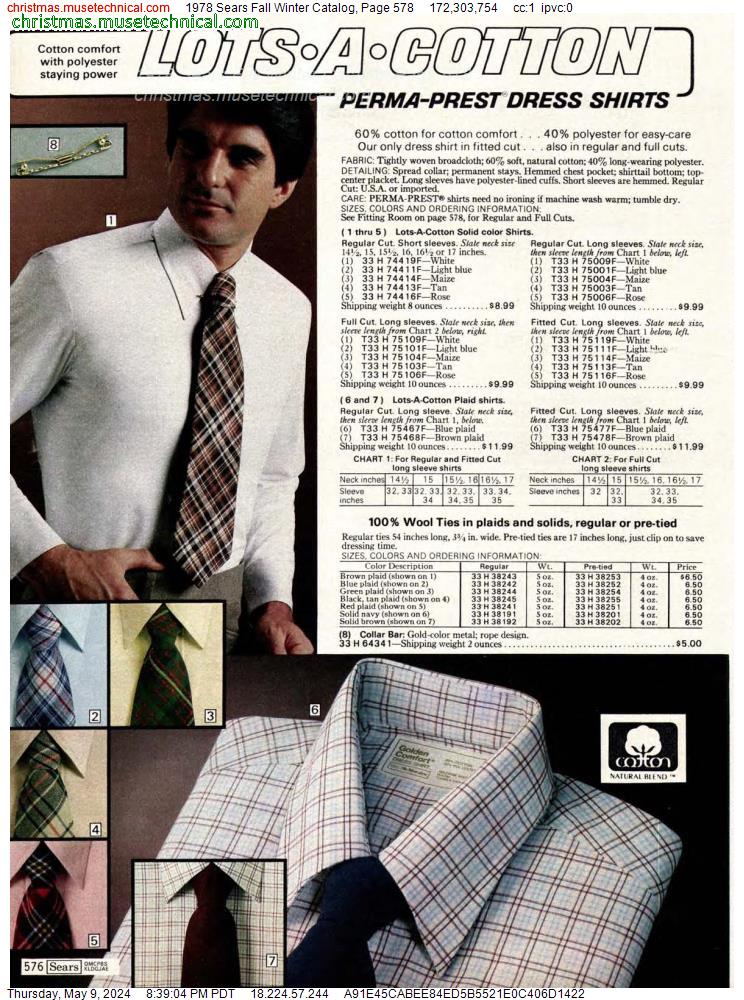 1978 Sears Fall Winter Catalog, Page 578