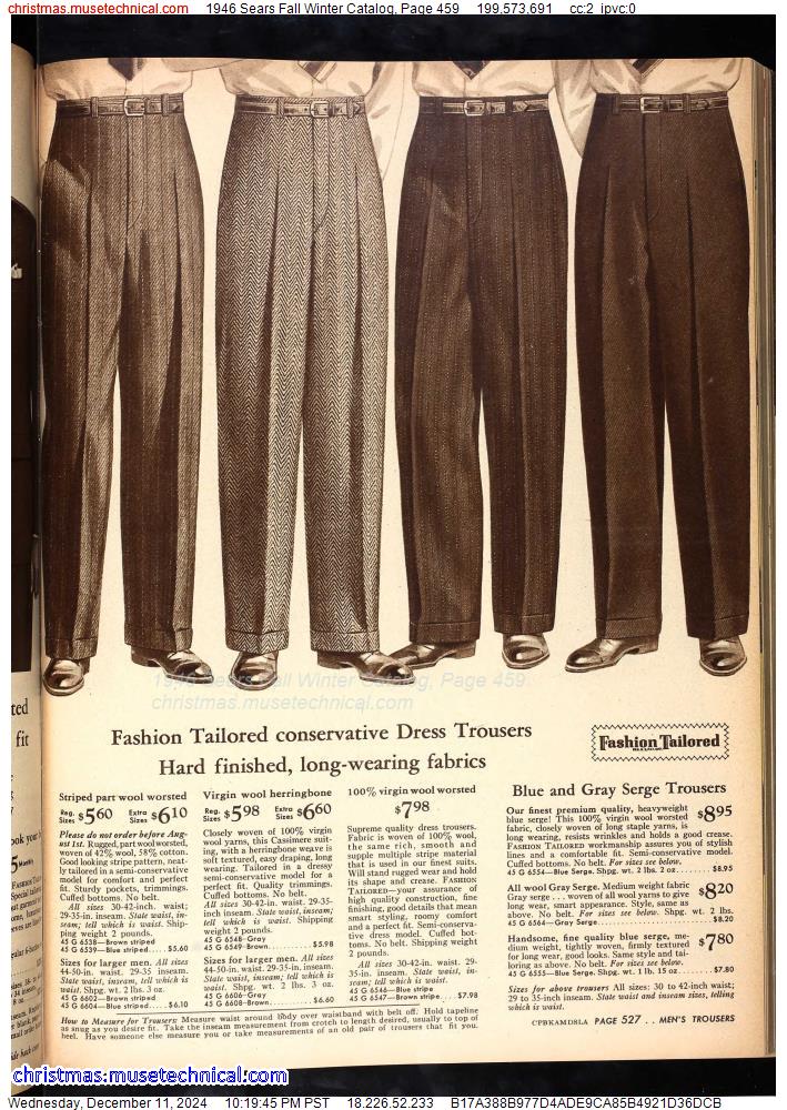 1946 Sears Fall Winter Catalog, Page 459