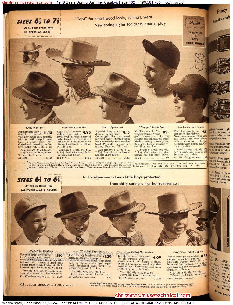 1948 Sears Spring Summer Catalog, Page 102