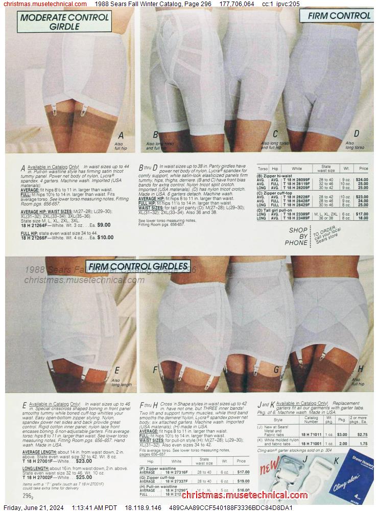 1988 Sears Fall Winter Catalog, Page 296