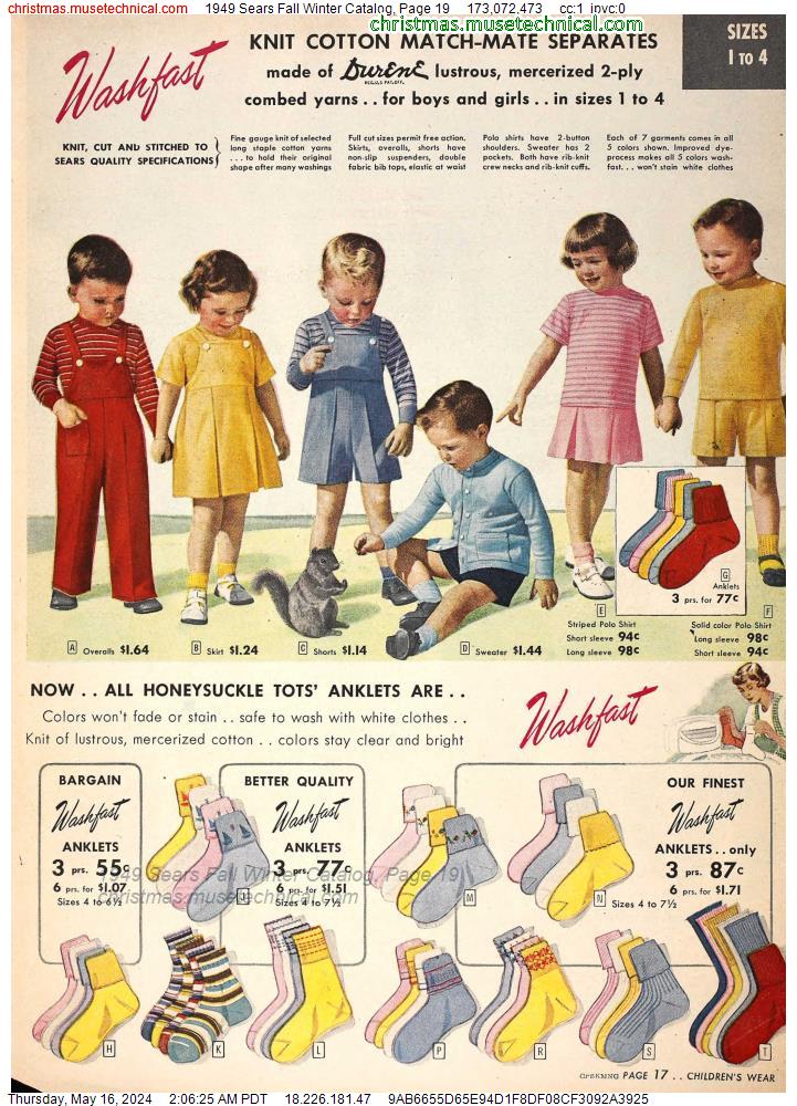 1949 Sears Fall Winter Catalog, Page 19