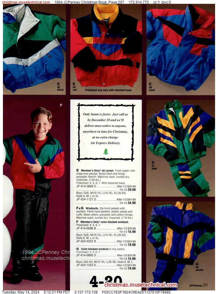 1994 JCPenney Christmas Book, Page 207