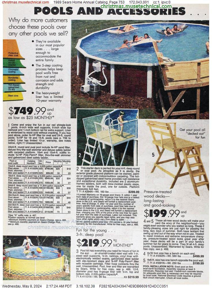 1989 Sears Home Annual Catalog, Page 753